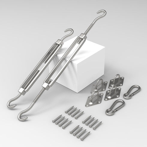 Sun Shade Sail Hardware Kit 6 Inches for Rectangle Sun Shade Sails Canopy Stainless Steel Hardware Heavy Duty Accessories...