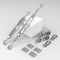Sun Shade Sail Hardware Kit 6 Inches for Rectangle Sun Shade Sails Canopy Stainless Steel Hardware Heavy Duty Accessories...