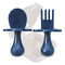 Grabease Baby Led Weaning Supplies - BPA-Free & Phthalate-Free Baby Spoons for Self Feeding - Toddler Fork & Spoon Set, Navy - Toddler Feeding Sup...