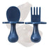 Grabease Baby Led Weaning Supplies - BPA-Free & Phthalate-Free Baby Spoons for Self Feeding - Toddler Fork & Spoon Set, Navy - Toddler Feeding Sup...