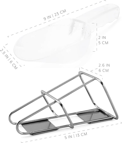 Darware Ice Maker Scoop w/Holder (2-Piece Set); Scooper Accessory for Counter Top Ice Makers and Machines...