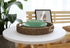 11 inch Rattan Tray, Round Wicker Tray with Cut-Out Handles, Woven Serving Tray for Dining / Coffee Table...
