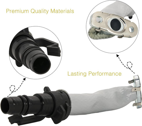 55587854 Turbo Oil Return Pipe Tube Compatible with Chevy Cruze Sonic Trax Buick Encore 1.4L Engine Turbocharger Oil Return Line Replaces 55587854...