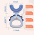 Kids U-Shaped Toothbrush,Food Grade Soft Silicone Brush Head,Removable Manual Training Tooth Brush with Replacement Brush Head, 360° Oral Teeth Cl...