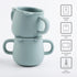 BLUE GINKGO Silicone Toddler Cups - Open Cup for Baby with Handles | Made in Korea | 8oz Training Open Cups for Toddlers 1-3 (Green)...