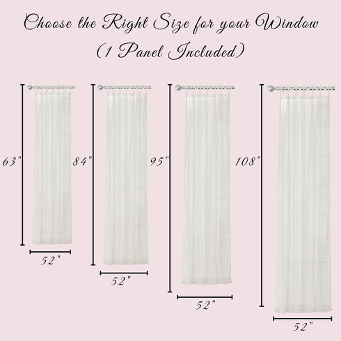 Elrene Home Fashions Greta Crushed Sheer Tie Tab Top Teen Kids Single Window Panel Curtain Drape, Purple, 50" x 95"...