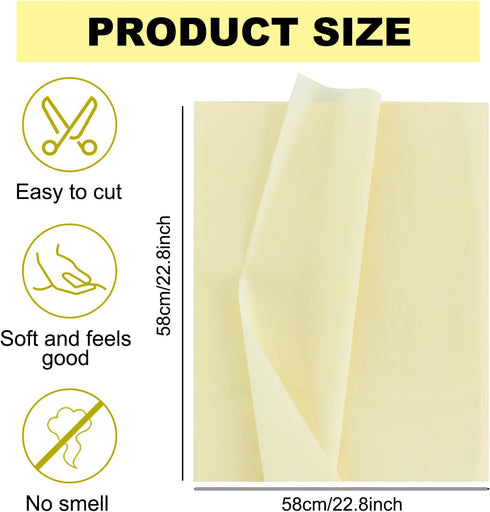 BEISHIDA 20 Sheet Cream Wrapping Paper Tissue Paper for Flower Wrapping Gift Wrapping Bouquet Wrapping Tissue Craft, 22 x 22 Inch/pcs, Mother's Da...