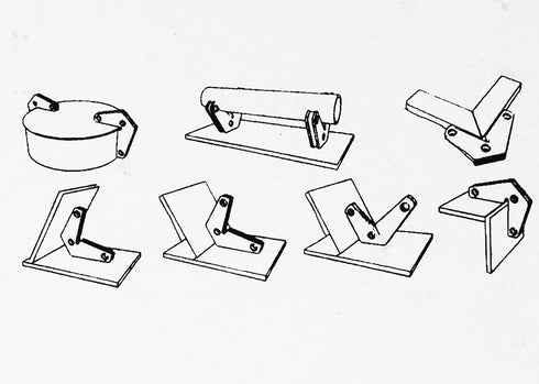 RIVERWELD Magnetic Corner Squares Strong Powerful Welding Magnet Bevel 90° & 60° Angle Setting Max Pull Force 30 lbs 3-1/4 x 3-3/4 x 5/8? Twin Pac...