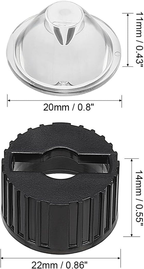uxcell 10 pcs Led Lens 5 Degree with Black Holder for 1W 3W High Power LED Light...