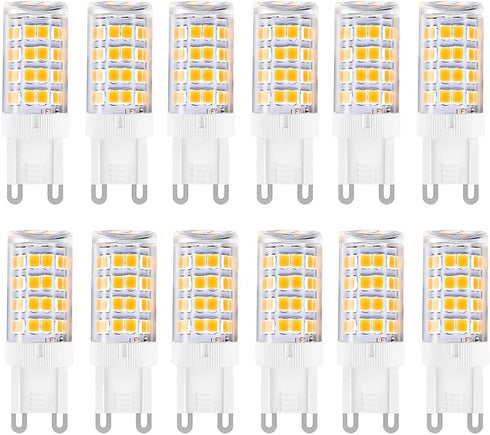 G9 LED Light Bulbs, 5W(40W Halogen Equivalent), 100V-240V, 430LM, Warm White 3000K, G9 Base Non-Dimmable Light Bulbs for Home Lighting,12-Pack...
