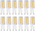 G9 LED Light Bulbs, 5W(40W Halogen Equivalent), 100V-240V, 430LM, Warm White 3000K, G9 Base Non-Dimmable Light Bulbs for Home Lighting,12-Pack...