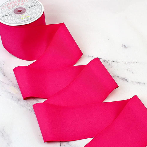 Creative Ideas GRO3000-175 , 3" Inch Solid Grosgrain Ribbon, 25 Yards, Hot Pink, 25 yd...