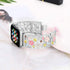 Floral Bracelet Compatible with Apple Watch Band 42mm 44mm 45mm 46mm 49mm iWatch Series 10 9 8 7 SE,Bling Crystal Hollow Metal Strap,Cute Women Dr...
