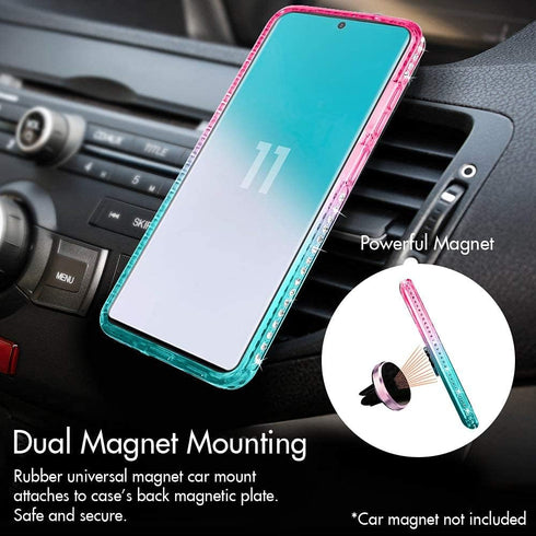 Silverback for Galaxy S20 Case,Moving Liquid Holographic Sparkle Glitter Case with Kickstand, Girls Women Bling Ring Stand Slim Case for Samsung G...
