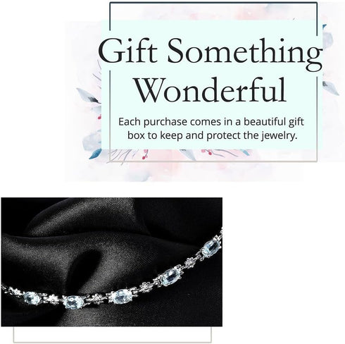 SHOP LC DELIVERING JOY Bolo November Birthstone Bracelet Stainless Steel Sky Blue Topaz Fashion Unique Birthday Gifts for Women Jewelry Ct 2.2 Adj...