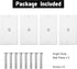 Weewooday 4 Pieces Coax Wall Plate 1-Port TV Cable Cover Outlet Plate F -type Connector Coaxial Cable, Screws Included(White)...