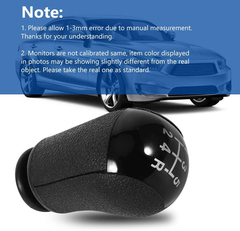 VGEBY Shifter Knob, 05 Shift Knob Car 5 Speed Shifter Knob Electric Turbo Simulator Compatible for Focus Mondeo MK3 Mustang S-MAX Galaxy (Color : ...
