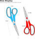 Scissors, Hnncugty 8" Scissors All Purpose Bulk Set of 6-Pack, Sharp Scissors for Office School Supplies Student Teacher Scissors Home Art Craft S...