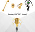 2pcs Brass Air Inflator Adapter, 1/4" NPT (M) to Standard Valve for Schrader (M) Tire Inflator Connector for Auto Tyre Valve Adapter for Presta Ai...