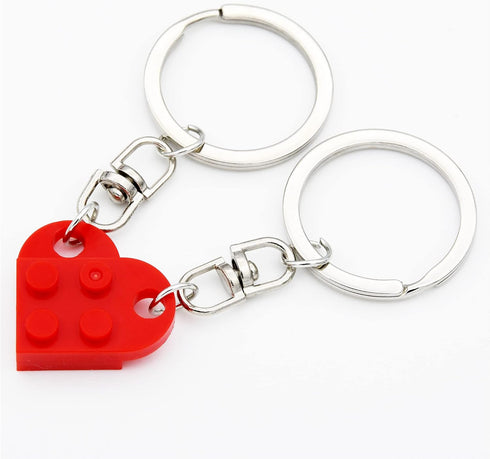 Friendship Gifts Best Friend Keychain Couples Keychain BFF Heart Key Ring Set Birthday Gifts for Kids Men Women 4 color...