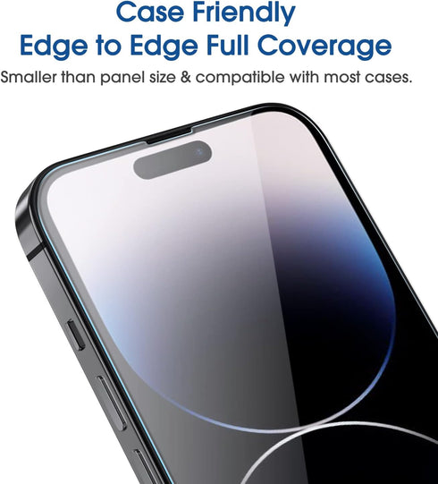 amFilm Screen Protector OneTouch Compatible with iPhone 14 Pro Max 6.7", Dynamic Island Compatible- with Easy Installation Kit, Full Coverage Case...