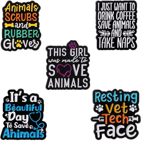 Positive Quotes Brooch Badge Protect Animal Theme Brooch Creative Brooch Colorful Letter Phrase Metal Badge Drip Oil Hard Enamel Pin Fashion Cloth...