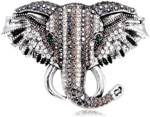 Fashion Elephant Lapel Brooch Pin for Women Girls Cubic Zirconia Rhinestone Animal Pins Clip Collar Sweater Dress Scarves Jackets Backpacks Clothe...