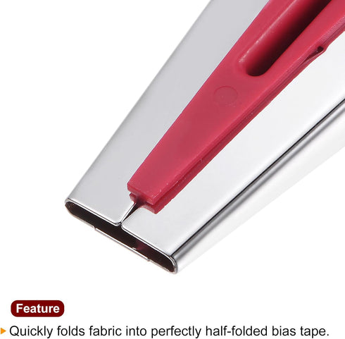 HARFINGTON Bias Tape Maker Kit 18mm Single and Double Fold Fabric Bias Binding Maker Sew Tool for Fabric Quilting Sewing Crafting DIY, Red...