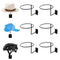 BURIUS 9 Pcs Helmet Holder Wall Mount - Reliable Cowboy Hat Holder for Wall Made of Sturdy Metal, Easy & Firm Installation for Convenient Storage ...