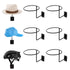 BURIUS 9 Pcs Helmet Holder Wall Mount - Reliable Cowboy Hat Holder for Wall Made of Sturdy Metal, Easy & Firm Installation for Convenient Storage ...