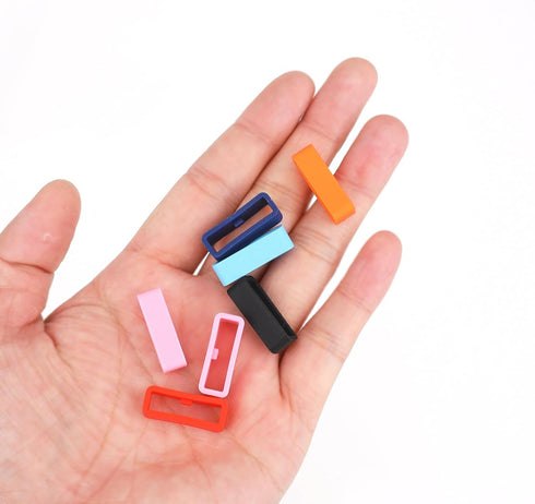 Smart Watch Band Fixing Rings, 8 Pack 20mm Watch Strap Silicone Security Connector Rubber Watch Band Secure Holder Loops Keeper Fastener Rings Rep...