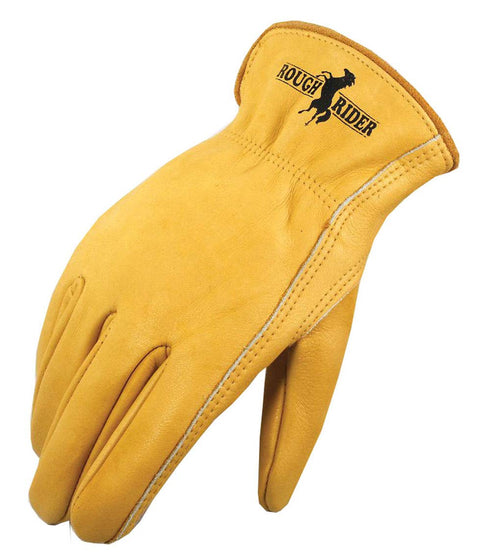 Galeton Rough Rider Premium Leather Driver Gloves With Elastic Back Gold, Medium (25001PR-M)...