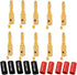 4mm Banana Plugs, Gold Plated Speaker Banana Plug Connectors for Speaker Wire, Wall Plate, Multimeter Test Leads, Battery Charger Adapter(5 pair/1...
