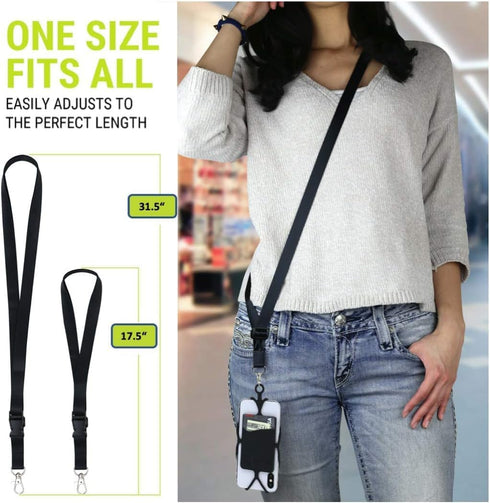 Gear Beast Universal Crossbody Pocket Cell Phone Lanyard Compatible with iPhone, Galaxy & Most Smartphones, Includes Phone Case Holder,Neck Strap ...
