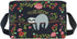 Naanle Cute Sloth on Tree Insulated Canvas Zipper Lunch Bag Cooler Tote Bag for Adult Teens Girls Boys Men Women, Animal Sloth Long Strap Lunch Bo...