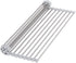 Roll-Up Sink Drying Rack 17.7"(L) x 13.8"(W) - Multipurpose Heat Resistant Over The Stainless Steel & Silicone Dish Rollable Kitchen Drainer, Gray...