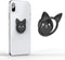 Cell Phone Ring Holder Ultra-Thin Cute Cat Metal Finger Grip 360° Rotation 180° Flip Kickstand Phone Grip for Magnetic Car Mount Compatible with A...
