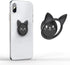 Cell Phone Ring Holder Ultra-Thin Cute Cat Metal Finger Grip 360° Rotation 180° Flip Kickstand Phone Grip for Magnetic Car Mount Compatible with A...