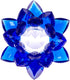 Amlong Crystal 3 Inch Sapphire Blue Crystal Lotus Flower Feng Shui Home Decor with Gift Box...