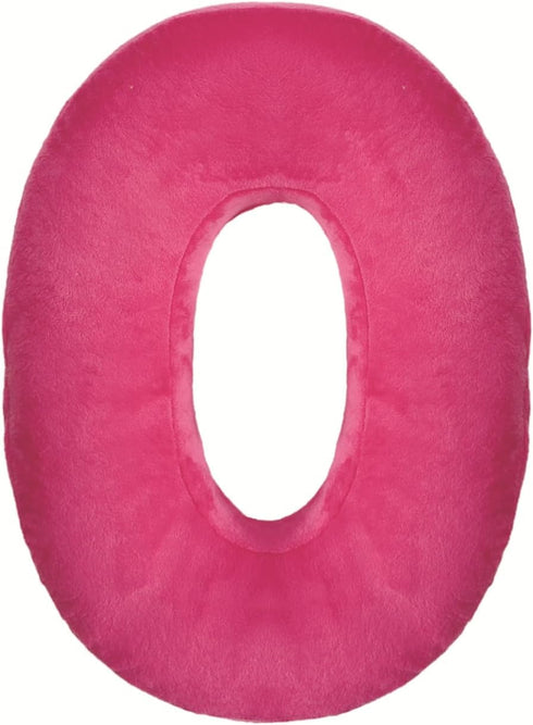 iscream Lettermania O Initial 16" Candy Collage Print Fleece Back Microbead Pillow...