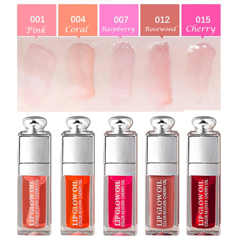 Hydrating Lip Glow Oil, Moisturizing Lip Glow Oil, Nourishing Glossy Transparent Lip Oil, Plumping Lip Oil, Lip Balm, Non-sticky Tinted Toot Lip B...