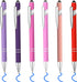 6 Pcs Blue Ink Ballpoint Pen with Stylus Tip 2 in 1 Ballpoint Pen Metal Pens Stylus Pen for Touch Screens Office Coworkers (Multi Pink)...