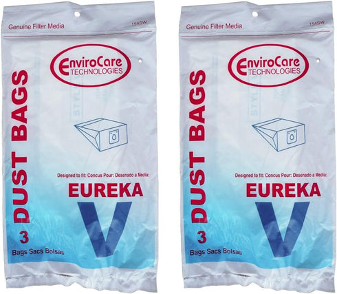 EnviroCare Replacement Vacuum Cleaner Dust Bags Designed to Fit Eureka Style V Vacuum Bags, Power Team, Powerline, Canisters, World Vac, Home Clea...