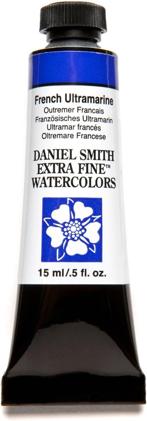 Daniel Smith Extra Fine Watercolor 15ml Paint Tube, French Ultramarine (284600034), 0.5 Fl Oz (Pack of 1)...