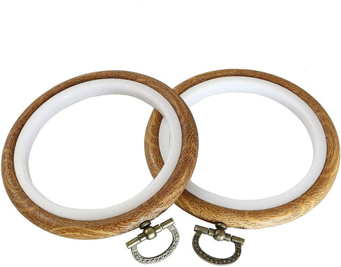 Longdex Embroidery Hoop Ring 2PCS 4 Inch Round Embroidery Hoop Cross Stitch Display Circle Frames for Sewing and Ornaments...