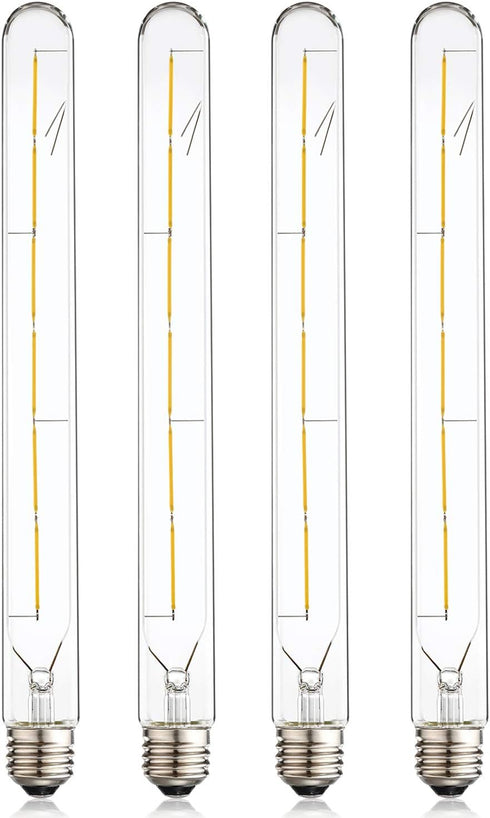 Leools Vintage LED Filament Bulb T300, 6W Dimmable T10 Edison Light Bulb Long Tubular Antique LED Light,E26 Base,Clear Glass,Warm White,2700K, 600...