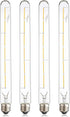 Leools Vintage LED Filament Bulb T300, 6W Dimmable T10 Edison Light Bulb Long Tubular Antique LED Light,E26 Base,Clear Glass,Warm White,2700K, 600...