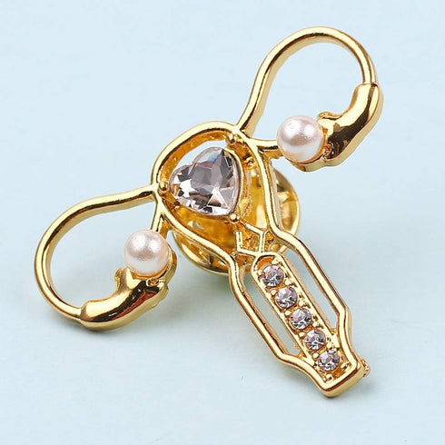 3 Pics Personality Human Body Organ Uterus Rhinestones Brooch Pin Doctor Nurse Clothing Jacket Jewery Gift...