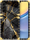 DAIZAG Case Compatible with for Samsung Galaxy A15,Black Gold Natural Marble Pattern Phone Case for Girl Women Golden Square Soft Shockproof Cover...