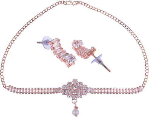 Efulgenz Crystal Bridal Jewelry Set for Women Rhinestone Austrian Crystal Choker Dangle Necklace Earrings Bridal Necklace and Earrings for Wedding...